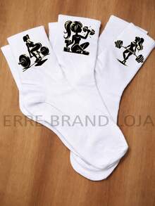 Kit Of 3 Pairs Of Training Socks For Weightlifting, Cross Jumpers, Athletes, Lightweight, Comfortable, Fits Sizes 34 To 42. - 白色 - 查看 3
