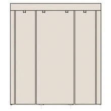 69" Portable Clothes Closet Non-Woven Fabric Wardrobe Double Rod Storage Organizer Beige - 如圖所示 - 查看 9