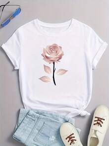 deyin Women T-Shirts - White - View 1