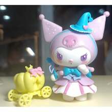 SANRIO 可愛夢幻系列三麗鷗角色公仔 (酷洛米、大耳狗、美樂蒂等)，隨機 1 個或全套 6 個，迷你動漫娃娃桌面裝飾，女孩生日禮物，梳妝台上的美好時刻 - 彩色 - 查看 12