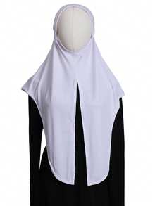 1pc Women's Solid Color Simple Versatile Jersey Instant Hijab, Breathable Elastic Pullover Hijab For Quick And Easy Wear, Spring/Summer, Holiday, Travel Essential - Multicolor - View 16