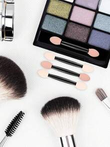 20/50/100/200pcs Double-Ended Eyeshadow Brushes, Disposable Double-Sided Eyeshadow Sponge Applicators, Oval Eyeliner Brushes, Makeup Brushes Tools - Multicolor - View 10