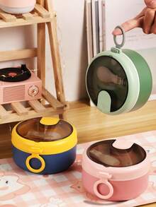 1pc Adult-Sized Large Capacity Bento Box With Utensils, Portable Design, Fashionable Colors. Suitable For Holding Soups, Noodles And Various Cuisines, An Excellent Choice For Japanese Matcha Lunch Box - Multicolor - View 8
