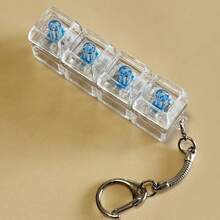 4-In-1 Mechanical Keyboard Style Button Keychain, Stress Relief Design, Lobster Clasp Design, Bag Charm, Ideal Gift For Men And Women - Multicolor - View 1