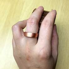 Pure Copper Magnetic Ring Matte Finished Health Energy Simple Adjustable Cuff Rings For Men Women Jewelry Resizable - Bronze - View 8
