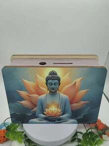 Cofrinho de madeira em formato de porco, com Buda de Lótus, pré-montado e reutilizável, decoração artesanal em madeira, ideal para casa, sala de estar/escritório, presente de casamento/Natal, essencial para guardar moedas, cofrinho retangular 2D, presente para homens. - Multicolorido - Ver 7