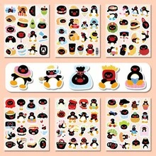 Pingu 100 pegatinas con dibujos de pingüinos hechos a mano para cajas de almuerzo, tazas, equipaje y artículos decorativos - Multicolor - Ver 3
