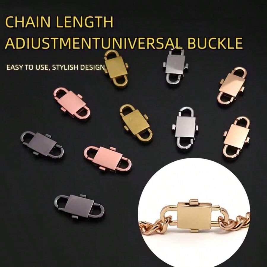 Khóa điều chỉnh bằng kim loại, dụng cụ điều chỉnh độ dài dây chuyền cho túi xách, vòng cổ, vòng tay, phụ kiện rút ngắn tức thì.
