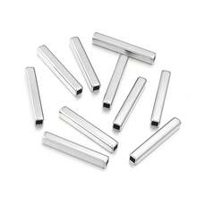 5/10pcs Stainless Steel Square Spacer Beads, Gold Square Tube Bracelet Charms, Rectangular Versatile Beads, Handmade DIY Jewelry Making Accessories - Straight Tube Beads - View 16