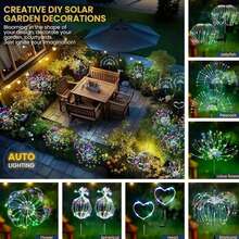 1pc Solar Firework Lights, Waterproof Outdoor Garden Decor Lights, Solar Flashing Landscape Lights With 90 LED Beads, Suitable For Backyard, Patio, Path, Lawn, Party, Walkway Decoration - Fireworks Lights - View 11