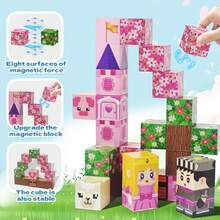 27pcs Magnetic Building Blocks Game, Unicorn Rainbow Garden STEM Toy, Cool Children Toy, Boys/Girls Toy, Christmas Gift, Halloween Party Favor, Back To School Gift, With Metal Tin - Multicolor - View 10