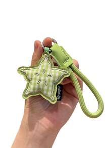 1pc Versatile Colorblock Plaid PU Leather Keychain, Korean Sweet Girl Style Keyring, Zinc Alloy Clasp Gifts For Mother, Father, Graduation, And Teacher - Multicolor - View 6