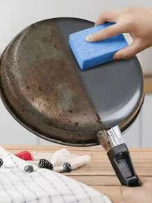 Professional BBQ Cleaning Sponge, Heat Resistant & Non-Scratch, Thick Coarse Fiber Scrubbing Cloth, Double-Sided Kitchen Dishwashing Sponge, Ergonomic Non-Slip Grip Design, Suitable For Gas/Charcoal Stoves, Outdoor Kitchen Essential - Multicolor - View 2