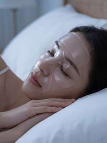 1 Set Reusable Sleep Face Patches, PU Cooling Skincare Stickers, Transparent Ergonomic Design, Fridge-Chillable, Nighttime Essential, Daily Use, Great Gift For Women, Portable - A - View 3
