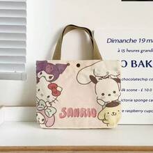 SANRIO New Canvas Handbag For Students, Portable Lunch Bag For Work, Versatile Small Tote Bag For Outings - Back-to-school Bag - View 11