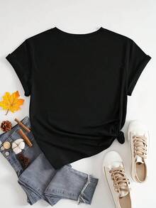 Dam-T-shirts - Svart - Visa 2
