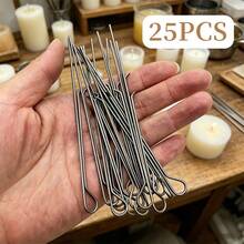 25件装蜡烛芯定心器，手工DIY蜡烛制作工具，蜡烛芯固定器，精准定心防止偏移，耐用可重复使用，适用于香薰蜡烛DIY - 25pcs香氛蠟燭燭芯固定器 - 查看 8