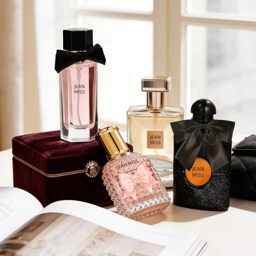 JEAN MISS Flower Language Luxury Women's Fragrance Kit 25ml*4, Elegant Scents For Daily & Gatherings, Excellent Quality, Trending, Ideal Present, Perfect For Gifting & Daily Wear, Superior Quality, Beloved Scent, Perfect Pick, Best Seller, High Quality, Popular Choice - Bộ 4 món dành cho nữ, hương hoa. - Xem 1