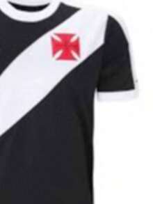 Men's Vasco Da Gama Team Shirt/T-Shirt, Size 26/27, High Quality. - 黑色 - 查看 3