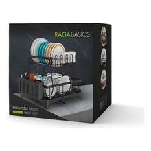 Escurridor Trastes Pro 2 niveles bandeja con canaleta 360° color negro - Ver 7
