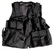 Chaleco táctico policial con bolsillos para cargadores y accesorios en cordura Vega Holster  2ET00 - Negro - Ver 1