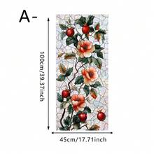 1/5 piezas Película Estática para Ventana con Patrón Floral Colorido, Pegatina de Vidrio Privado Iridiscente, Calcomanía Decorativa Removible que Bloquea la Luz, Adecuada para el Hogar y la Oficina - multicolor - Ver 15
