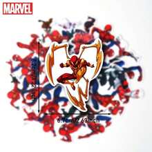 Marvel 100张漫威官方授权蜘蛛侠防水乙烯基贴纸，适用于笔记本电脑、水瓶、DIY装饰 - 100pcs - 查看 6