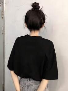 Dam-T-shirts - Svart - Visa 2