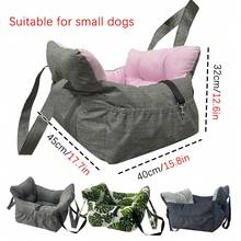 Portable Pet Bed, Suitable For Outdoor Vacation, 2-In-1 Hand-Carried Car Dog Bed, Warm And Comfortable Small Pet Outdoor Bag, Ideal Choice For Pet Travel, Protection And Rest - Multicolor - View 2