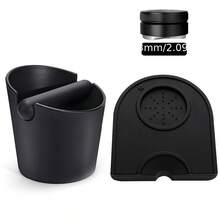 Paquete combinado de 3 piezas, Cubo de escoria diagonal + Pisón + Prensa de pisón, Accesorios de café, Utensilios de café, Disponibles 3 tipos de prensas (51mm, 53mm, 58mm) - Multicolor - Ver 9