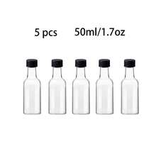 29個/5個 25ml/50ml 塑料量筒瓶,飲料分裝瓶,可重複使用透明迷你瓶,適用於畢業慶祝,配有黑白塑料瓶蓋,適合戶外畢業派對、後院燒烤、生日派對、畢業派對用品 - 透明h17 - 查看 9