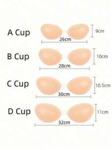 1 chiếc áo ngực silicon, áo ngực silicon không dây, miếng độn ngực silicon cho nữ, kiểu dáng thời trang, áo ngực cưới, miếng dán chống trượt cho quần áo, áo ngực thoáng khí chống thấm nước, đồ lót - cặp tông màu da - Xem 2