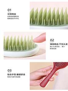 Bộ 2 lược chải tóc màu tím và xanh nhạt, có răng lược đàn hồi và tay cầm tiện dụng. Chúng có thể dễ dàng chải mượt tóc xoăn và khó vào nếp, tạo kiểu tóc suôn mượt và loại bỏ sự khó chịu khi tóc bị giật ra. - Nhiều màu - Xem 6