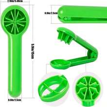 1 cái dụng cụ cắt nho/cà chua/anh đào/dâu tây, màu xanh lá cây, đa năng, không lưỡi dao, phụ kiện nhà bếp. - Nhiều màu - Xem 7