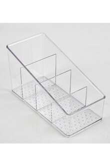 1 hộp đựng điều khiển từ xa, hộp đựng đồ dùng văn phòng, hộp đựng đồ dùng văn phòng bằng nhựa trong suốt với 4 ngăn, giá đựng cọ trang điểm có chiều cao khác nhau, thích hợp cho gia đình, văn phòng và trường học. - Nhiều màu - Xem 12