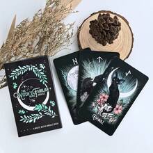 女巫的使魔符文神谕卡，口袋卡（附PDF指南）运用女巫的神秘力量驱散你心中的迷雾 - 黑色 - 查看 7