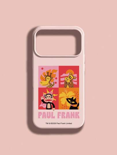  Funda de silicona líquida con licencia oficial de Paul Frank, protección de Body completo a prueba de golpes con cubierta para cámara, jirafa de dibujos animados, oso, mono, gato, flor de lirio, diseño de parche de color de concha marina, nuevo diseño adecuado y compatible con iPhone Xs/Xsmax/Xr/11/12/13/14/15/16/17Pro Max, ideal para regalos festivos, viajes y protección diaria contra caídas