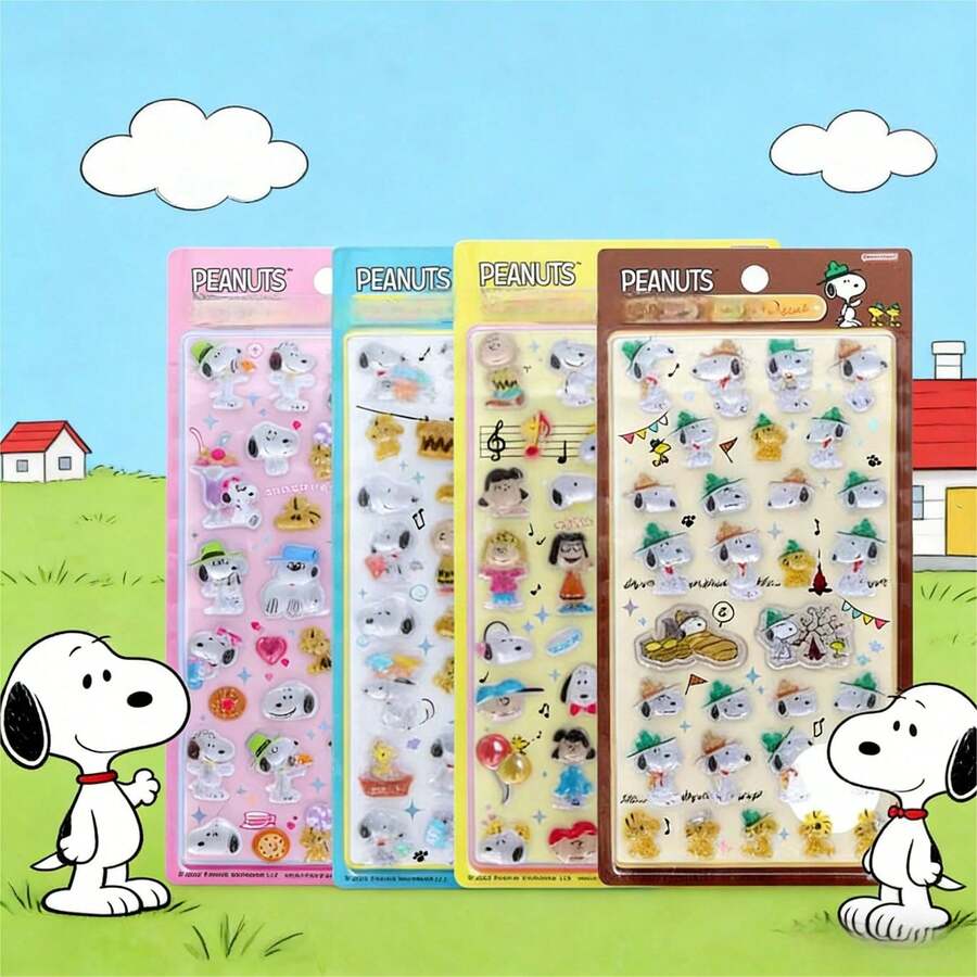 SNOOPY 1张花生漫画史努比透明水滴3D贴纸，共有4种款式可选：3D贴纸册/计划本/手工特制款 - 彩色 - 查看 1
