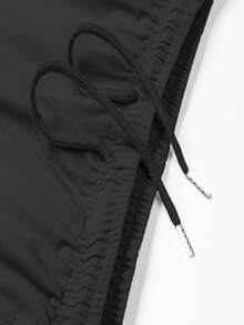 Men Ultra High Stretch Waterproof Breathable Athletic Workout Shorts Adjustable Drawstring Elastic Waist Multi Anti-Theft Zipper Pockets Quick Dry Sweat Wicking Loose Casual Running Gym Fitness Outdoor Daily Leisure Jogging Beach Soft Light Summer Male Sports Short Pants - 黑色 - 查看 3