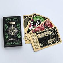 Bộ bài Oracle "Deck of Many Things" (kèm hướng dẫn PDF), trò chơi bói toán, quà tặng Halloween, quà tặng Giáng sinh. - Màu xanh lá cây đậm - Xem 10