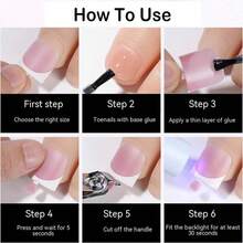 Toe Nail Press Ons Toenails, French Tip Toe Press On Nails, 180 Pcs Square Toe Nail Tips, Toe Nails Press On Toenails For Women, Thick Fake Toenails, Valentines Gifts For Women 15 Sizes - 180 片方形白色法式粉紅底座 - 查看 8