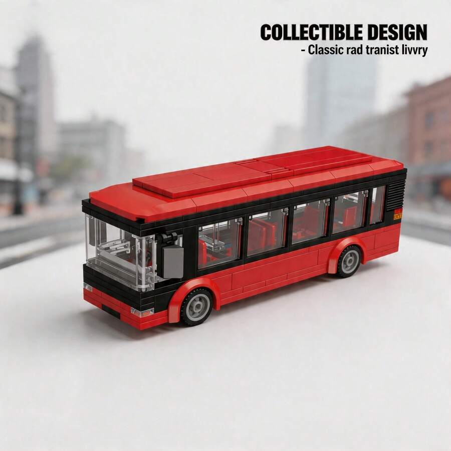 460片經典賽車風積木,DIY 3D拼圖玩具,創意設計。紅色巴士、綠色越野車、黑灰色賽車,適合賽車迷。提升空間思考與反應能力,桌面裝飾,生日與情侶紀念禮物 - 彩色 - 查看 1