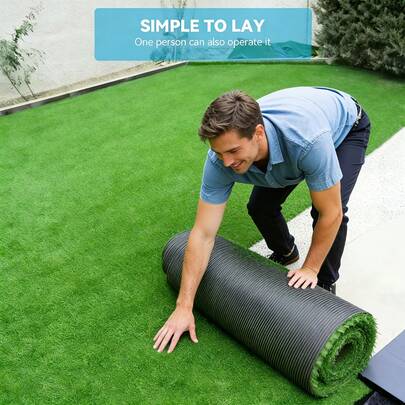 2pcs = 4m/157.5in Artificial Grass Turf, High Fidelity, UV-Resistant , Plastic Material Evergreen. Suitable For Outdoor Garden, Patio, Villa Yard, Pet Activity Area, Graduation Ceremony, Wedding Venue. No Watering Or Maintenance Required, Easy Installation Without Tools, Applicable For Small Or Large Spaces, Practical Decor For Home, Kitchen And Various Scenarios