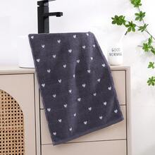 1pc Heart Embroidered Absorbent Face Towel/Hand Towel (34cm*74cm/13.3inch*29.1inch) - Pink - View 15