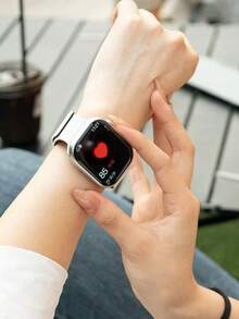 1条男女通用硅胶磁吸表带，双色硅胶磁吸表扣，兼容，适用于42mm、38mm、40mm、41mm、44mm、45mm、46mm、49mm尺寸的，时尚智能手表表带，兼容Ultra2、Ultra SE2、SE 11、10、9、8、7、6、5、4、3、2、1系列，可作为返校礼物 - 彩色 - 查看 2