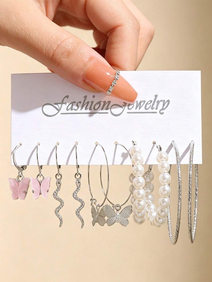 1 Set Fashionable Elegant Girls Earrings Suitable For Daily Wear - Multicolor - View 1