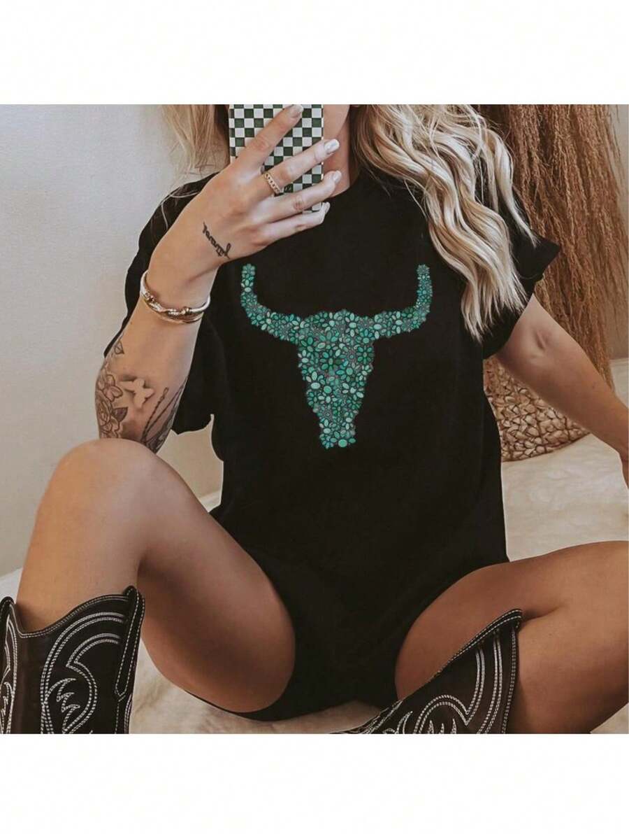 Women T-Shirts - Black - View 1