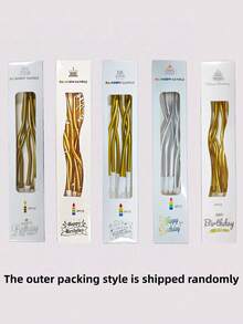 Spiral Candles For Birthday Cakes, Dessert Decorations, Multi-Color Options, Suitable For Birthday, Wedding, Holiday Events, Anniversary Cake Decorations - Multicolor - View 10