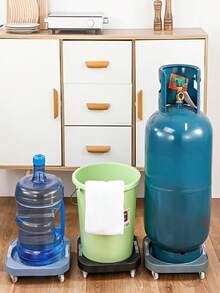 1/2 đế di động cho bình gas LPG nhà bếp, giá đỡ cố định có bánh xe dày dặn, giá đỡ chậu hoa và cây cảnh đa chức năng. - A - Xem 4