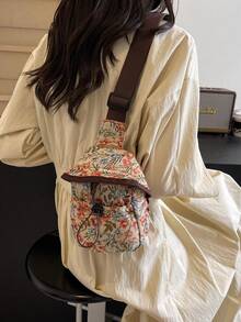 Túi đeo ngực nữ Jacquard, túi đựng điện thoại mini phong cách đường phố, túi nhỏ đi làm, túi đeo ngực thời trang tối giản khi đi bộ đường dài. - Nhiều màu - Xem 6